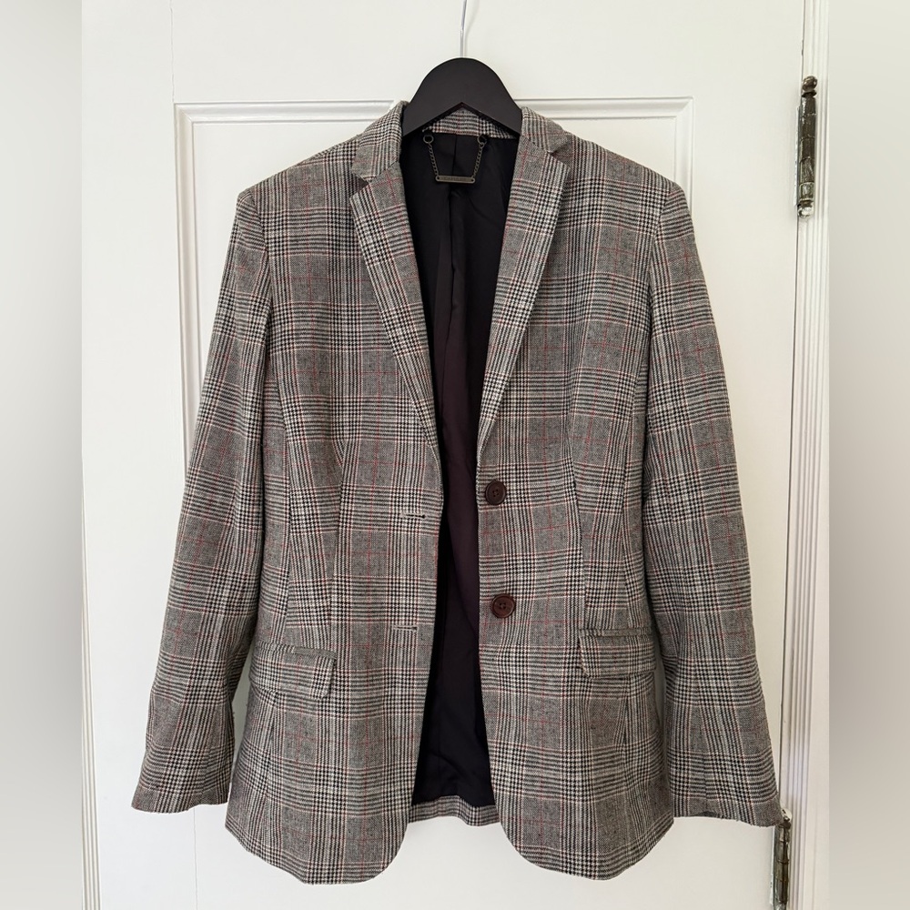 Capulet Plaid Blazer - Black, White, Brown
